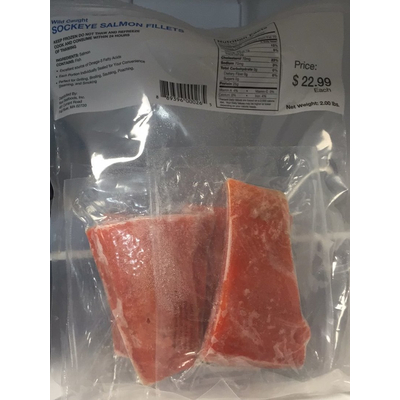 Sockeye Salmon Fillets, Wild Caught
