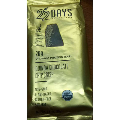 Organic Protein Bar, Quinoa Chocolate Chip Crisp
