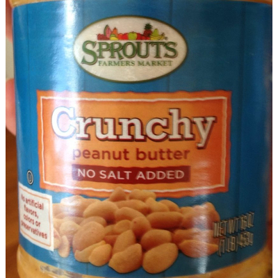 Peanut Butter, Crunchy, No Salt