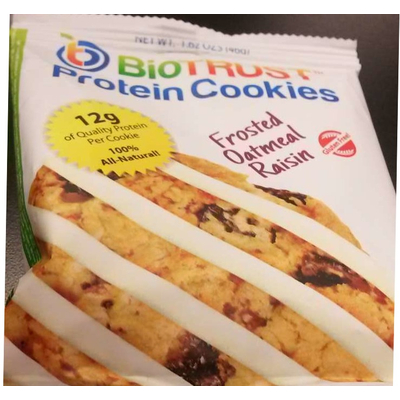 Protein Cookies, Frosted Oatmeal Raisin