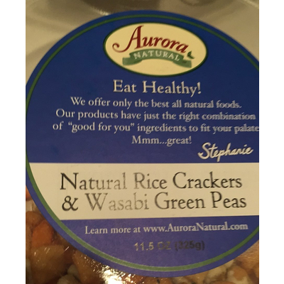 Natural Rice Crackers & Wasabi Green Peas