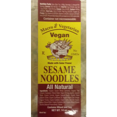 Noodles, Sesame, Vegan