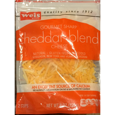 Shredded Cheese, Cheddar Blend, Gourmet Sharp