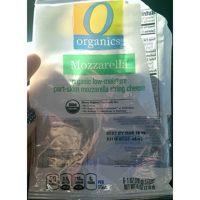 Cheese, Mozzarella, String, Organic