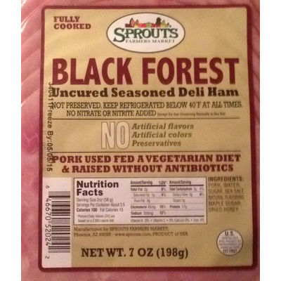 Uncured Seasoned Deli Ham, Black Forest