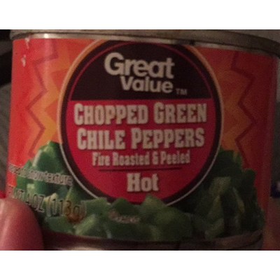 Chopped Green Chile Peppers, Hot