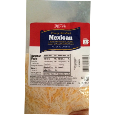 Finely Shredded Cheese, Mexican