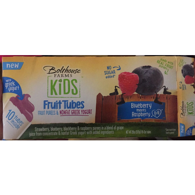 Kids Fruit Tubes, Blueberry meets Raspberry