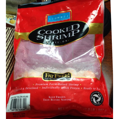 Cooked Shrimp, Tail-on