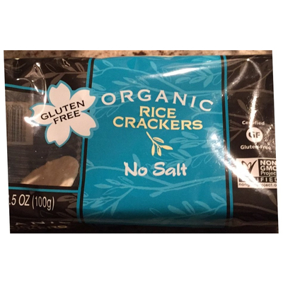 Organic Rice Crackers, No Salt