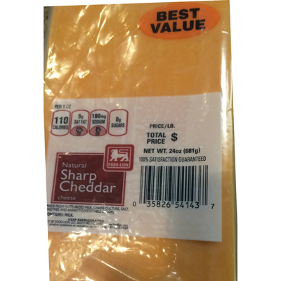 Natural Cheese, Sharp Cheddar