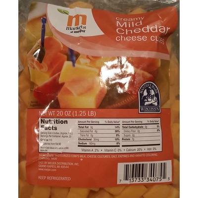 Cheese Cubes, Creamy Mild Cheddar