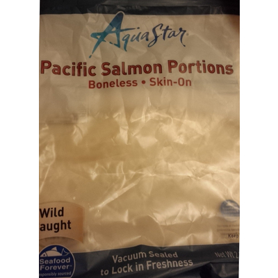 Pacific Salmon Portions, Boneless, Skin-On