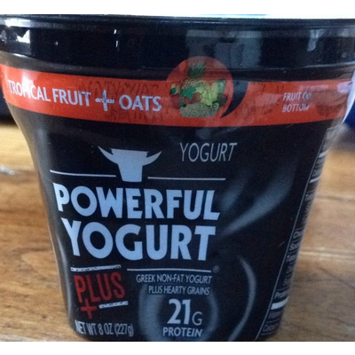 Greek Non-Fat Yogurt, Tropical Fruit + Oats