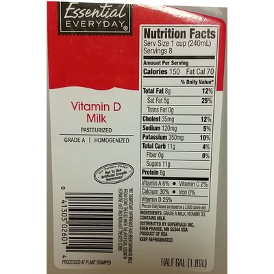 Milk, Vitamin D