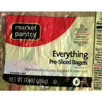 Pre-Sliced Bagels, Everything