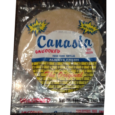 Uncooked Fresh Flour Tortillas