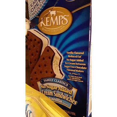 Reduced Fat Ice Cream Sandwiches, Vanilla