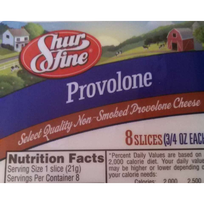 Sliced Cheese, Provolone