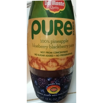Pure Earth Juice, Pineapple Blueberry Blackberry