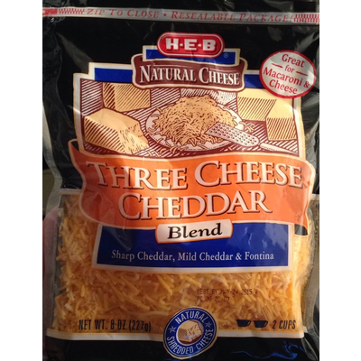 Shredded Cheese, Three Cheese Cheddar