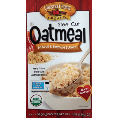 Steel Cut Oatmeal, Maple & Brown Sugar