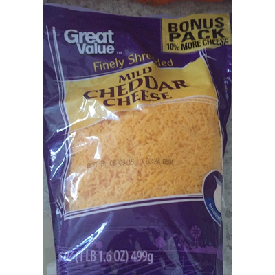 Finely Shredded Cheese, Mild Cheddar