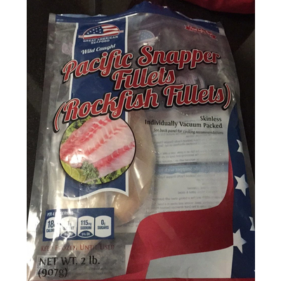 Pacific Snapper Fillets (Rockfish Fillets), Skinless
