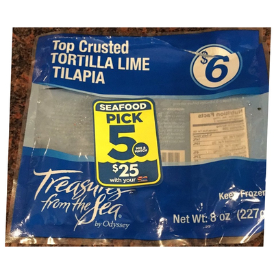Top Crusted Tortilla Lime Tilapia