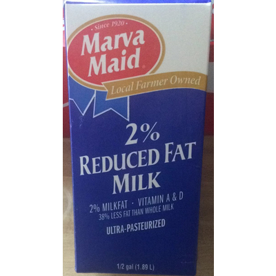 2% Reduced Fat Milk