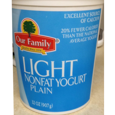 Light Nonfat Yogurt, Plain