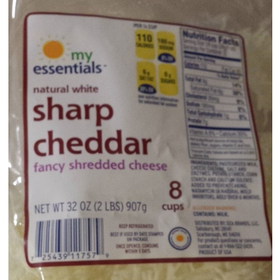 Fancy Shredded Cheese, Natural White Sharp Cheddar