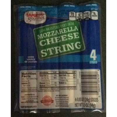 Low-Moisture Part-Skim Mozzarella String Cheese