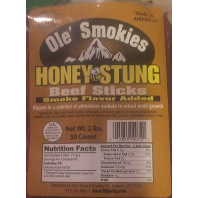 Ole' Smokies, Honey Stung Beef Sticks