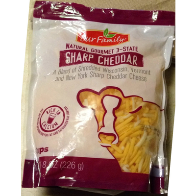Shredded Cheese, Sharp Cheddar