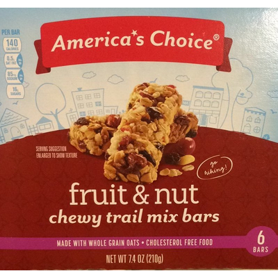 Chewy Trial Mix Bars, Fruit & Nut