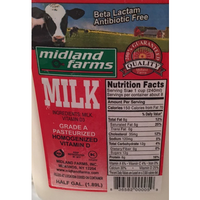 Milk, Homogenized Vitamin D