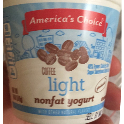Light Nonfat Yogurt, Coffee