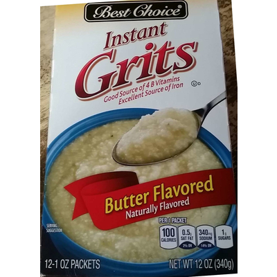 Instant Grits, Butter Flavor