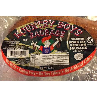 Smoked Pork and Venison Sausage with Garlic