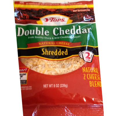 Shredded Natural Cheese, Double Cheddar