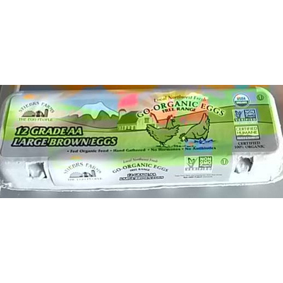 Go Organic Eggs, Large Brown