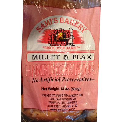 Hamburger Buns, Millet & Flax