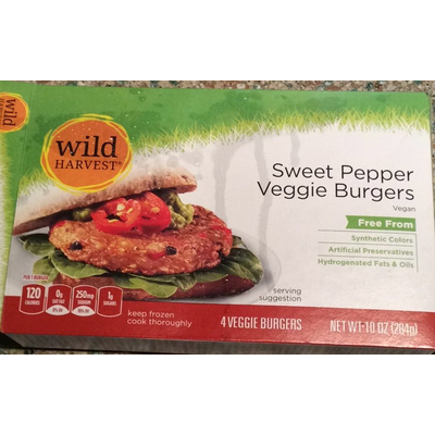 Sweet Pepper Veggie Burgers, Vegan