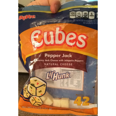 Natural Cheese Cubes, Pepper Jack