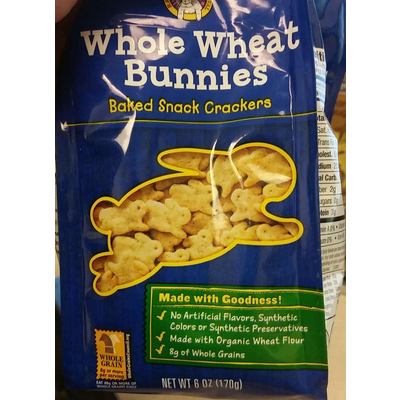 Baked Snack Crackers, Whole Wheat Bunnies