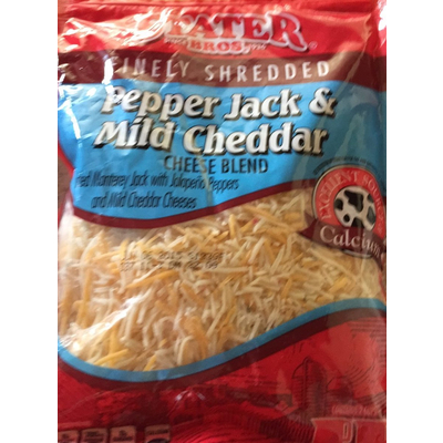 Finely Shredded Cheese Blend, Pepper Jack & Mild Cheddar