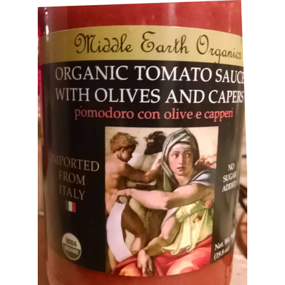 Organic Tomato Sauce, with Olives and Capers, No Sugar Added