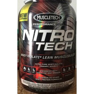 Nitro Tech Whey Isolate + Lean Musclebuilder, Cookies and Cream