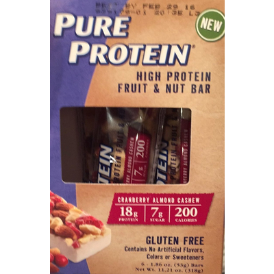 High Protein Fruit & Nut Bar, Cranberry Almond Cashew
